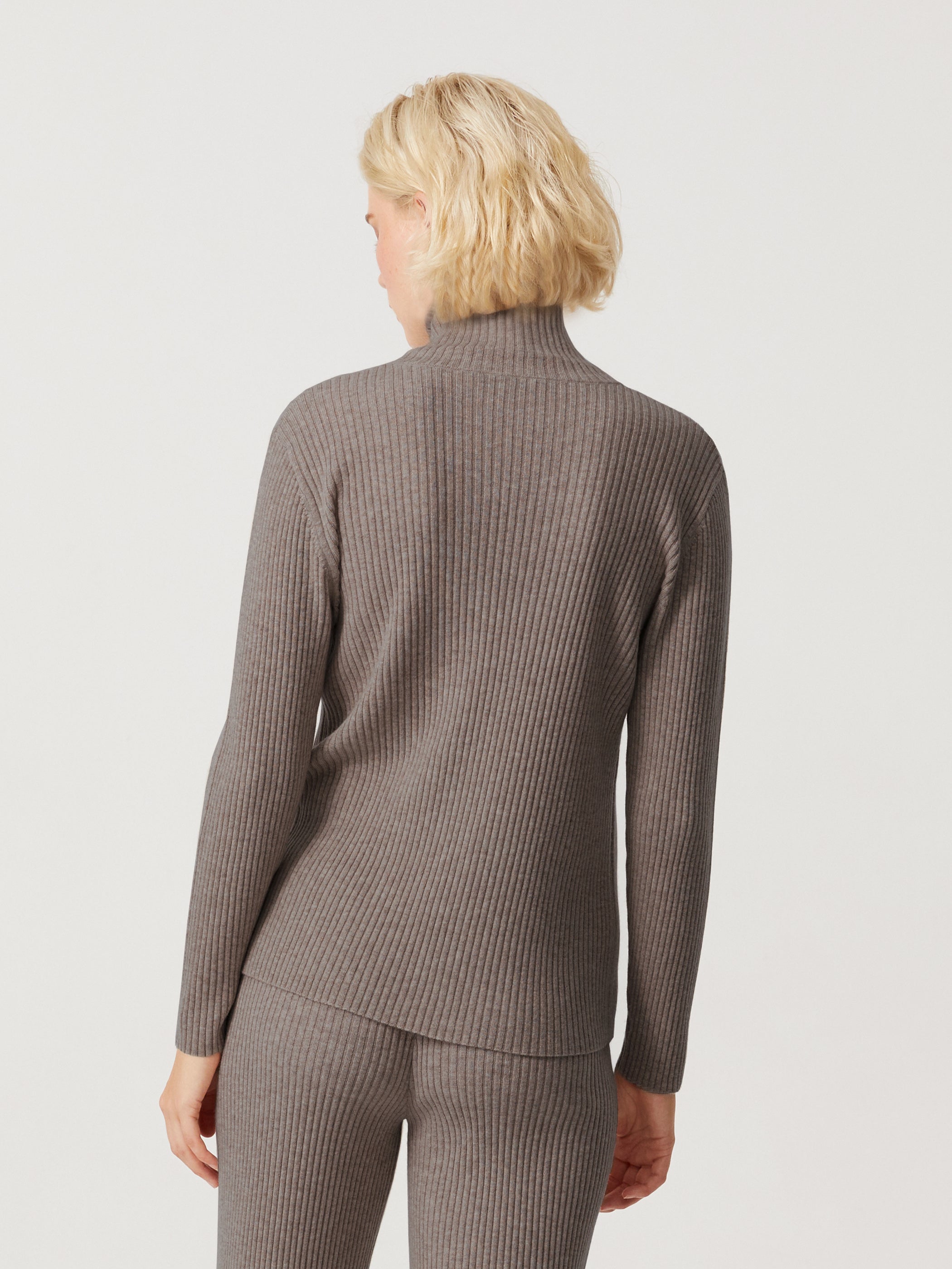 Helaine L Wool-Cashmere Polo Knit