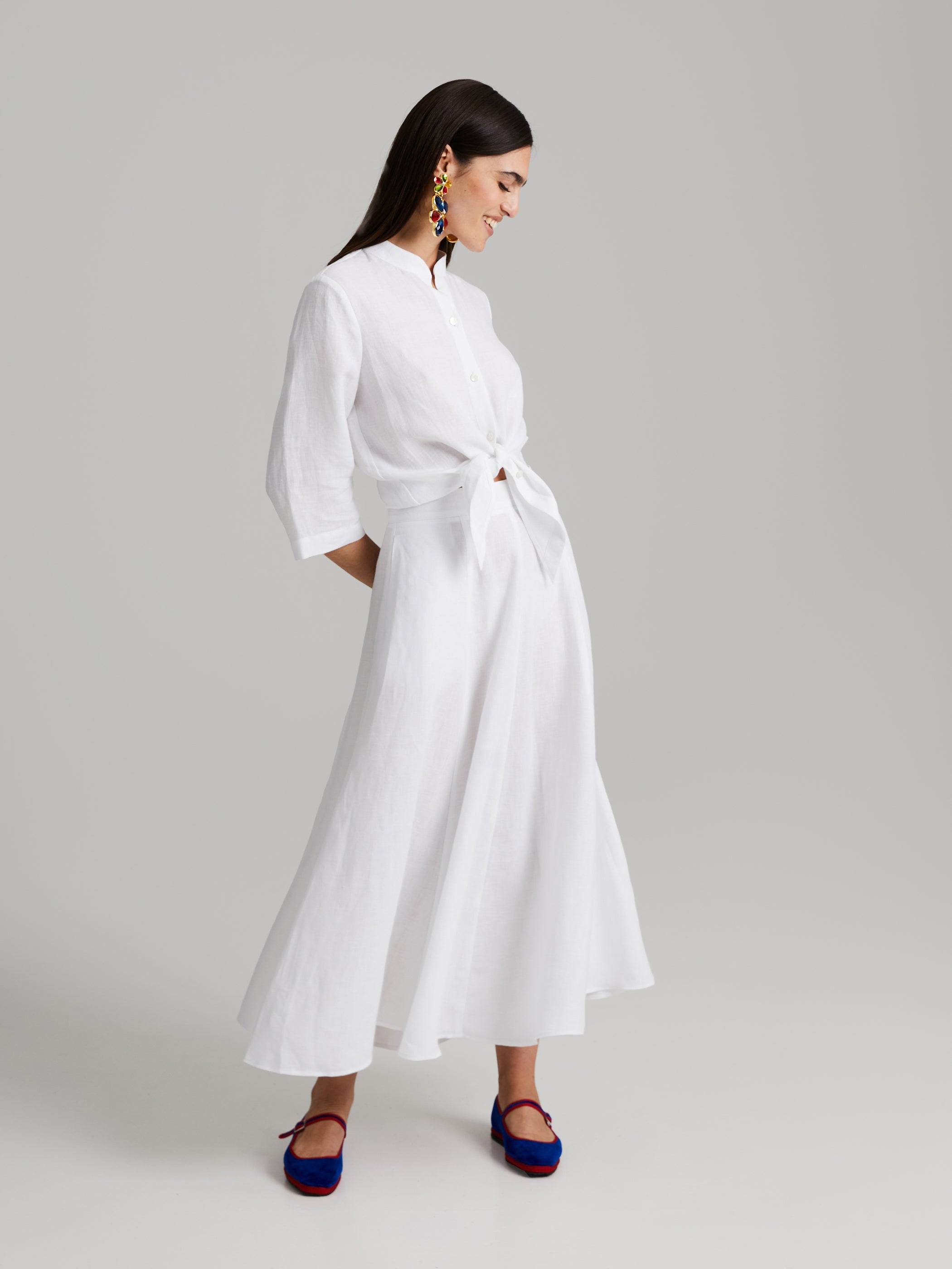 Leea 85 Linen Skirt