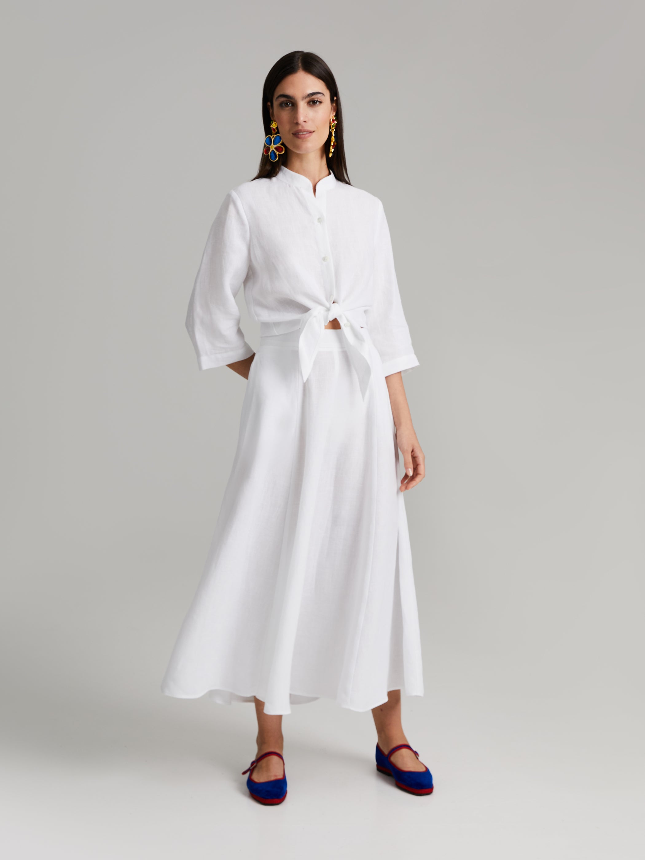 Leea 85 Linen Skirt