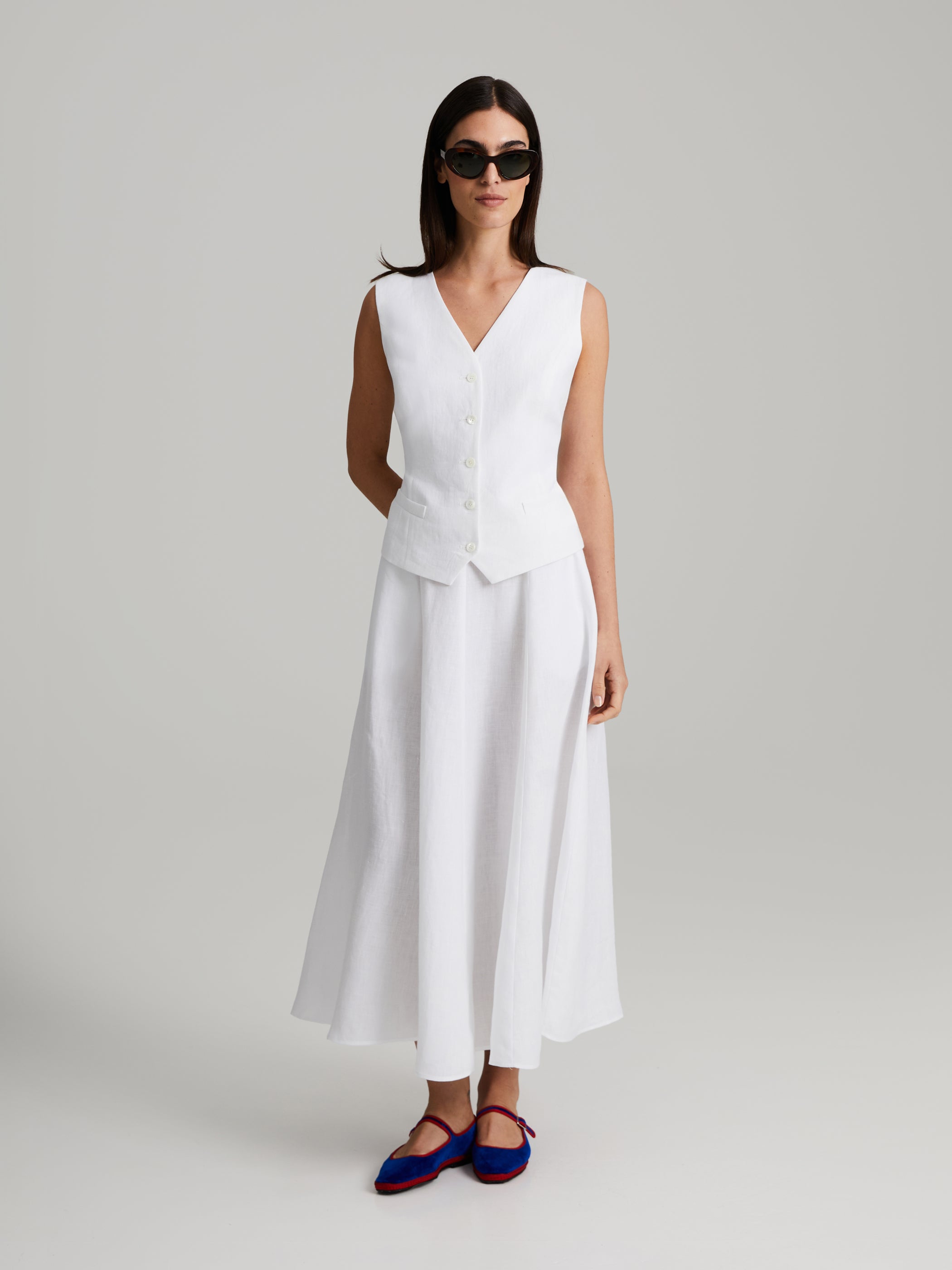 Leea 85 Linen Skirt