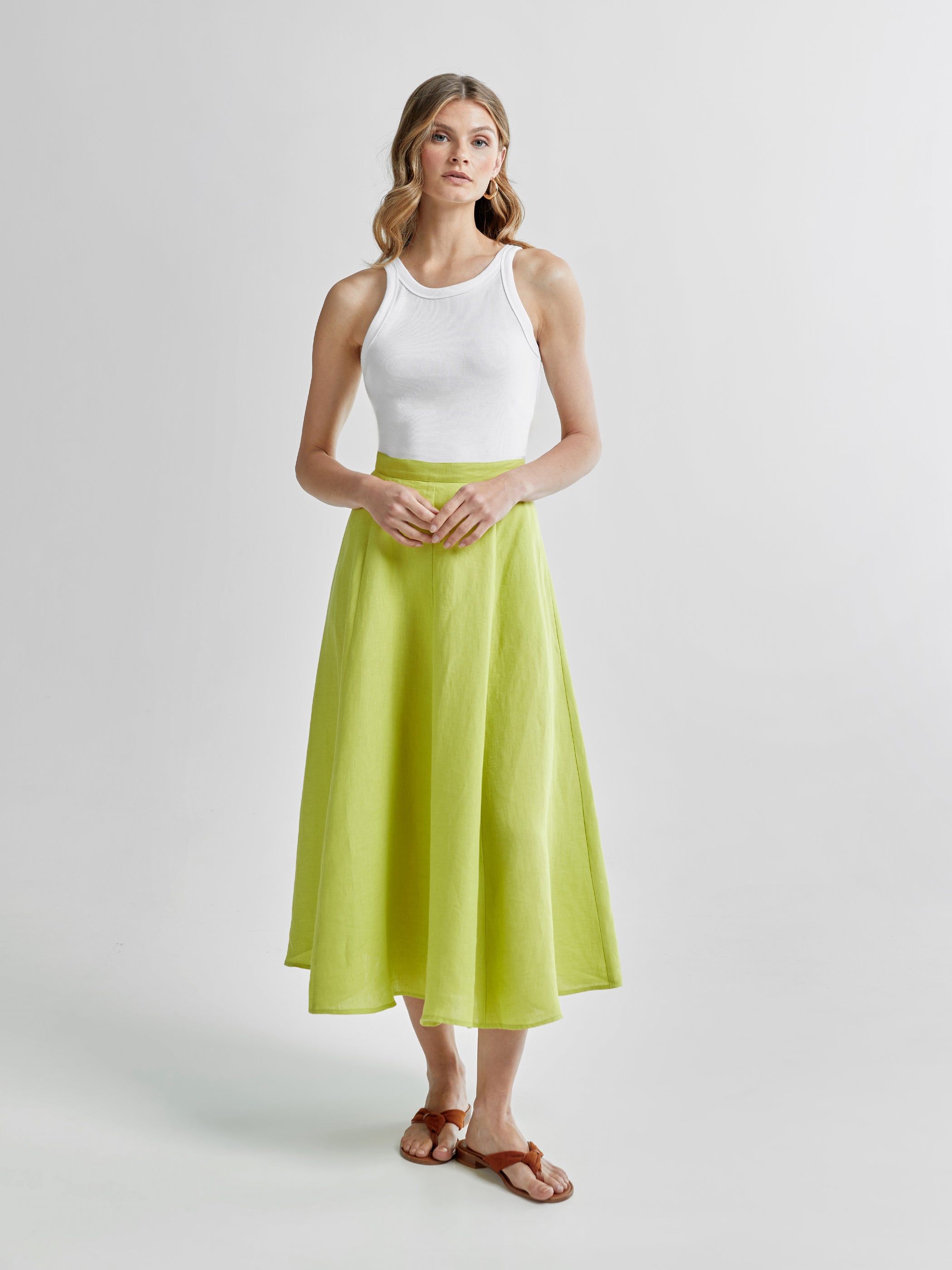 Leea 85 Linen Skirt
