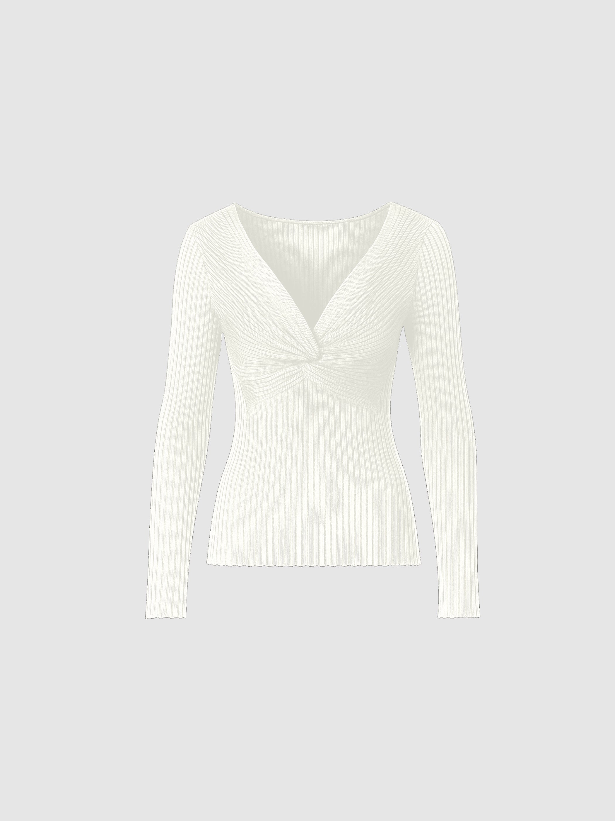 Polly Rib-Knit Blouse