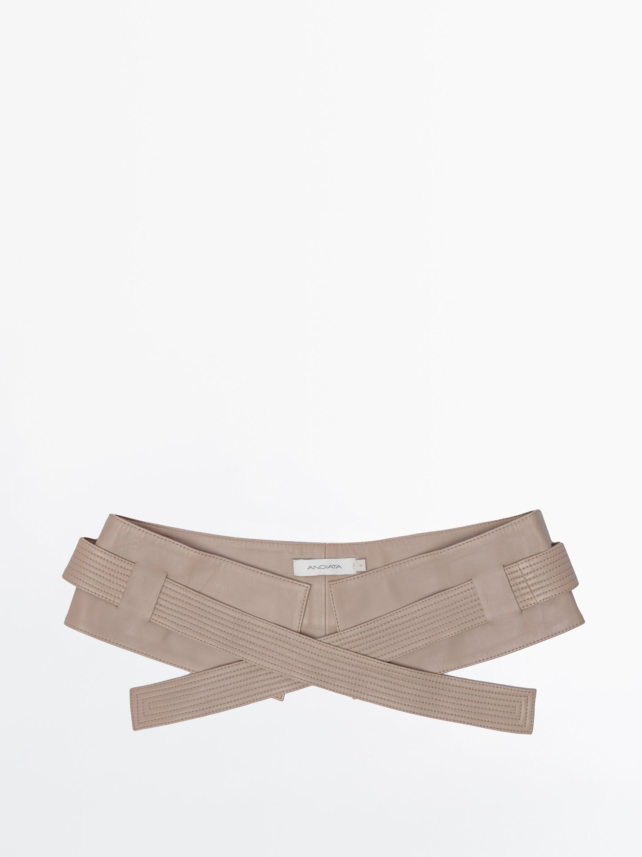 Rainette Leather Tie Belt