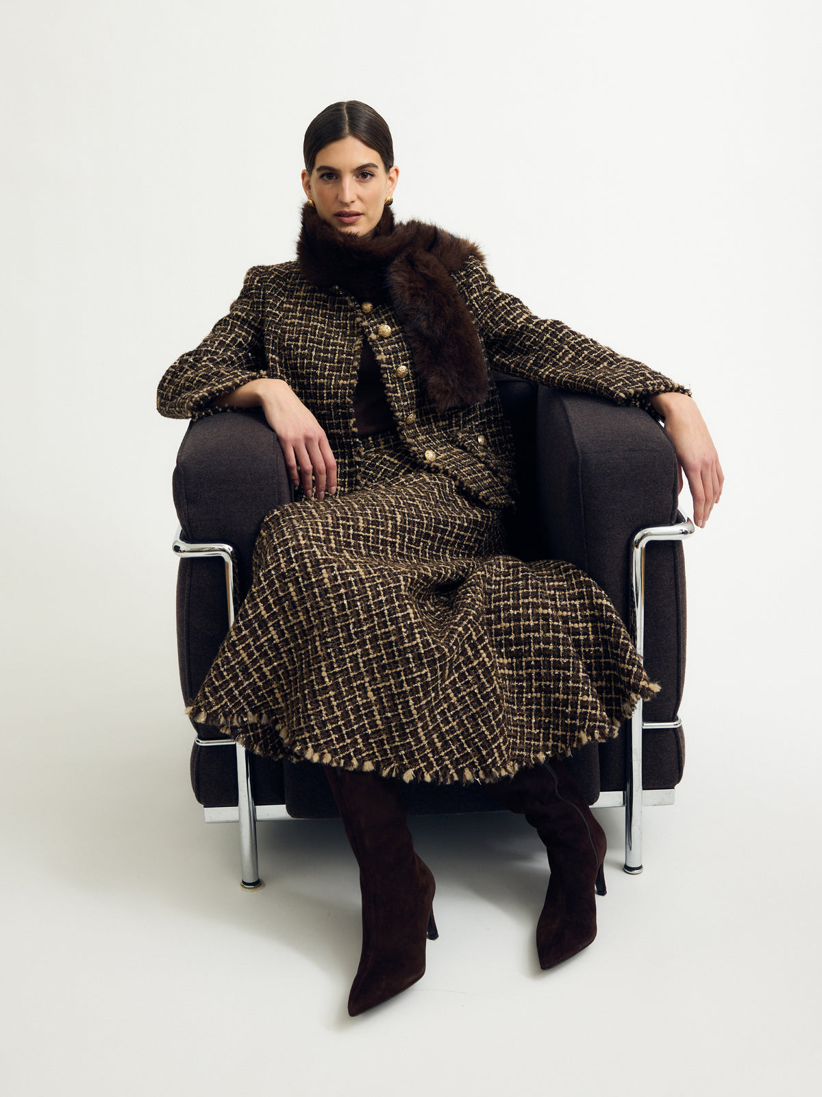 Kity 85 V Bouclé Skirt