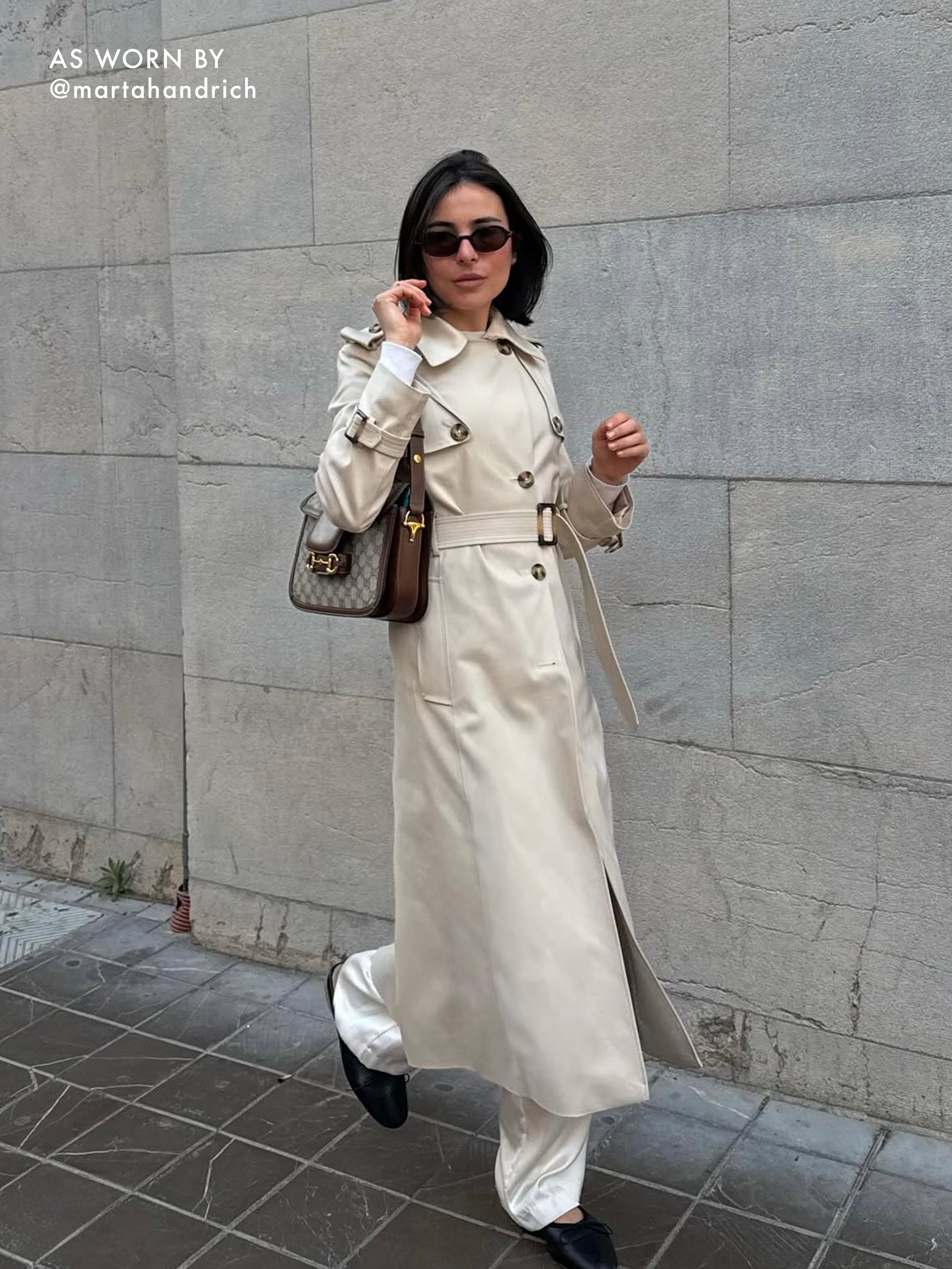 Janisa Beige Slim-fit Trench Coat – Andiata