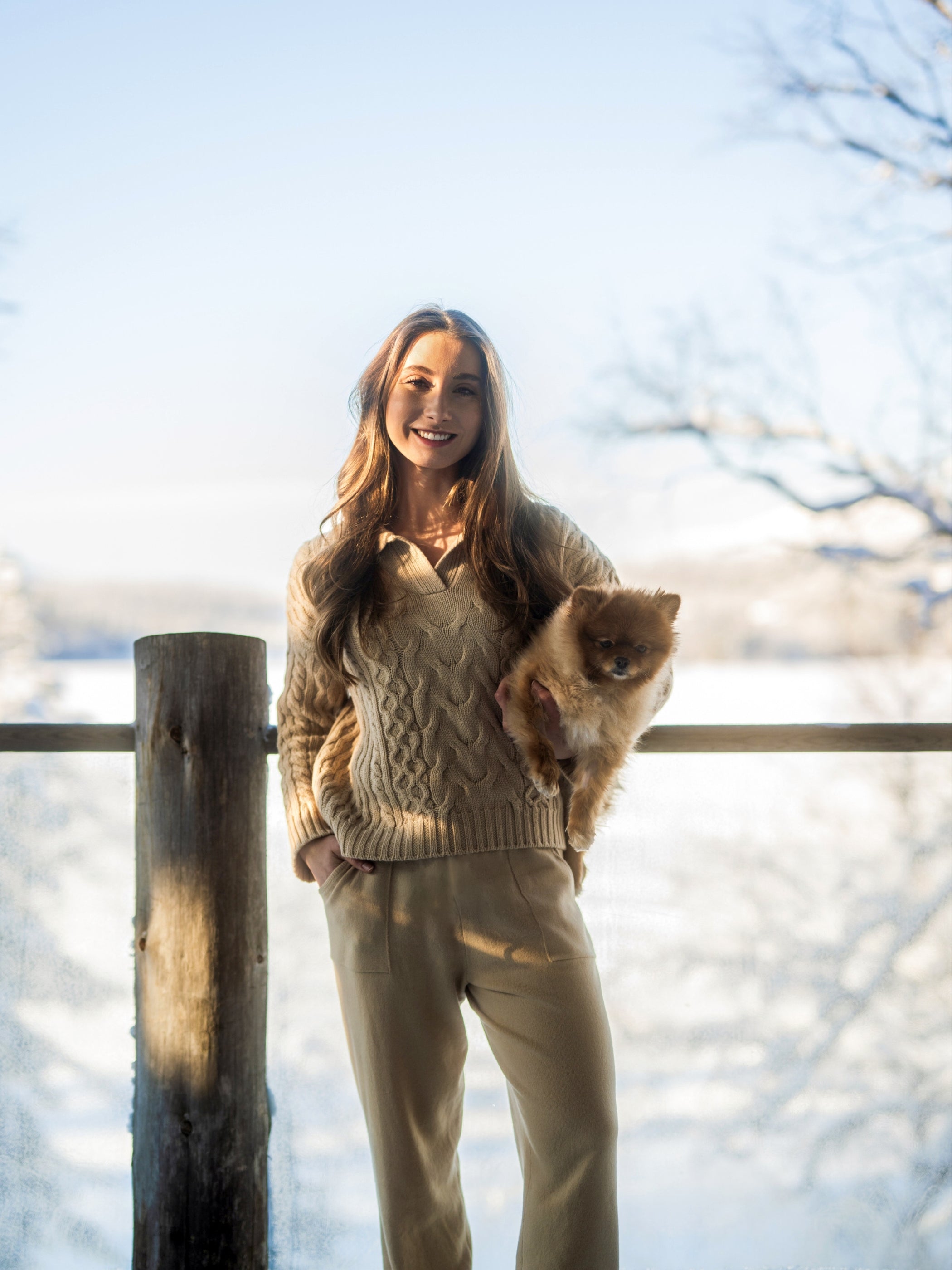 Amila Merino-Cashmere Knit Pants