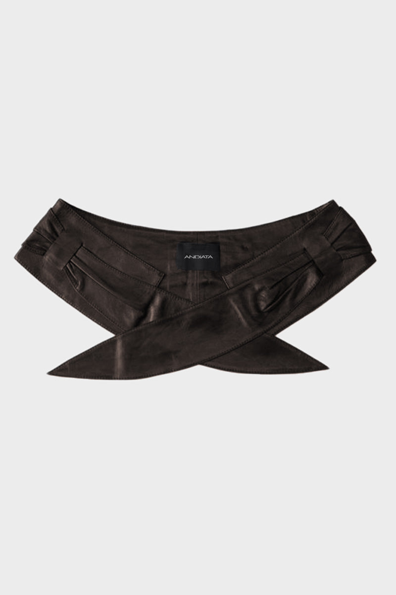 Andiata - Raine Leather Tie Belt1