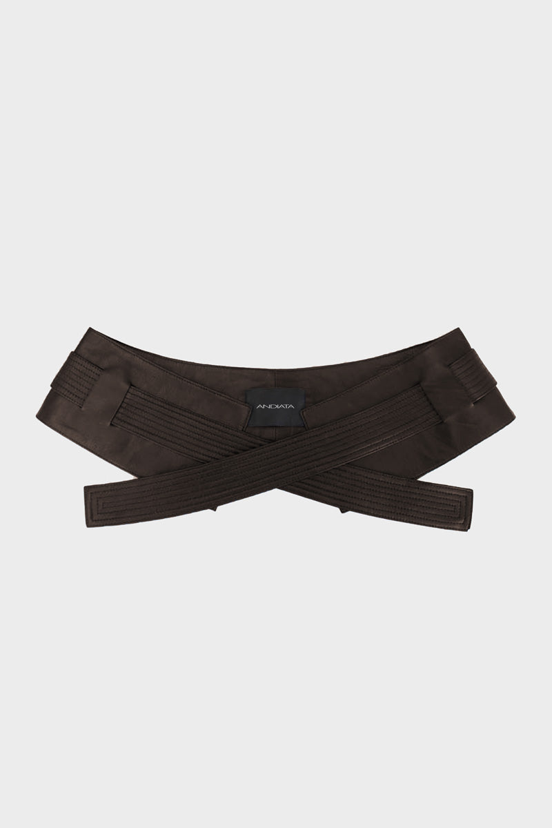 Andiata - Rainette Leather Tie Belt1