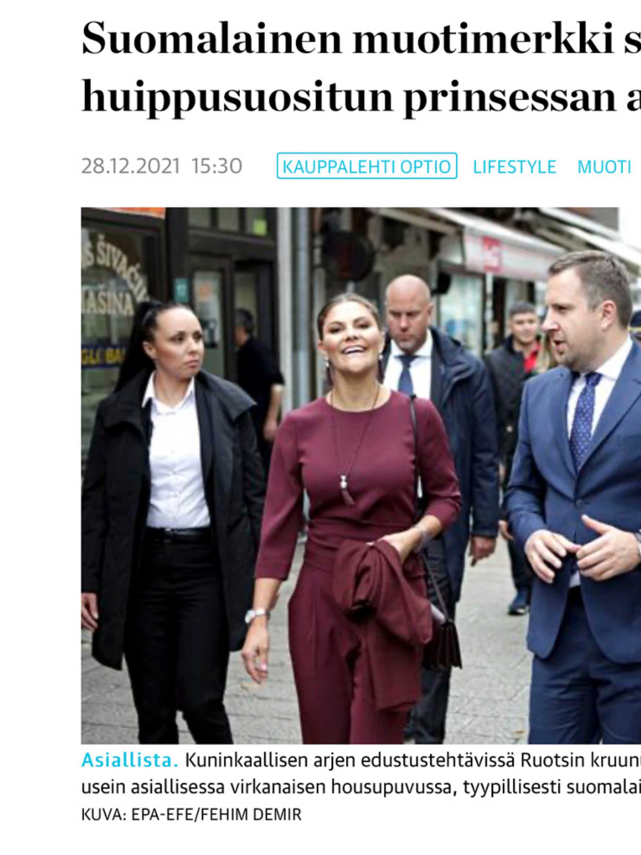 Andiata Featured In Kauppalehti's Article About Crown Princess Victoria