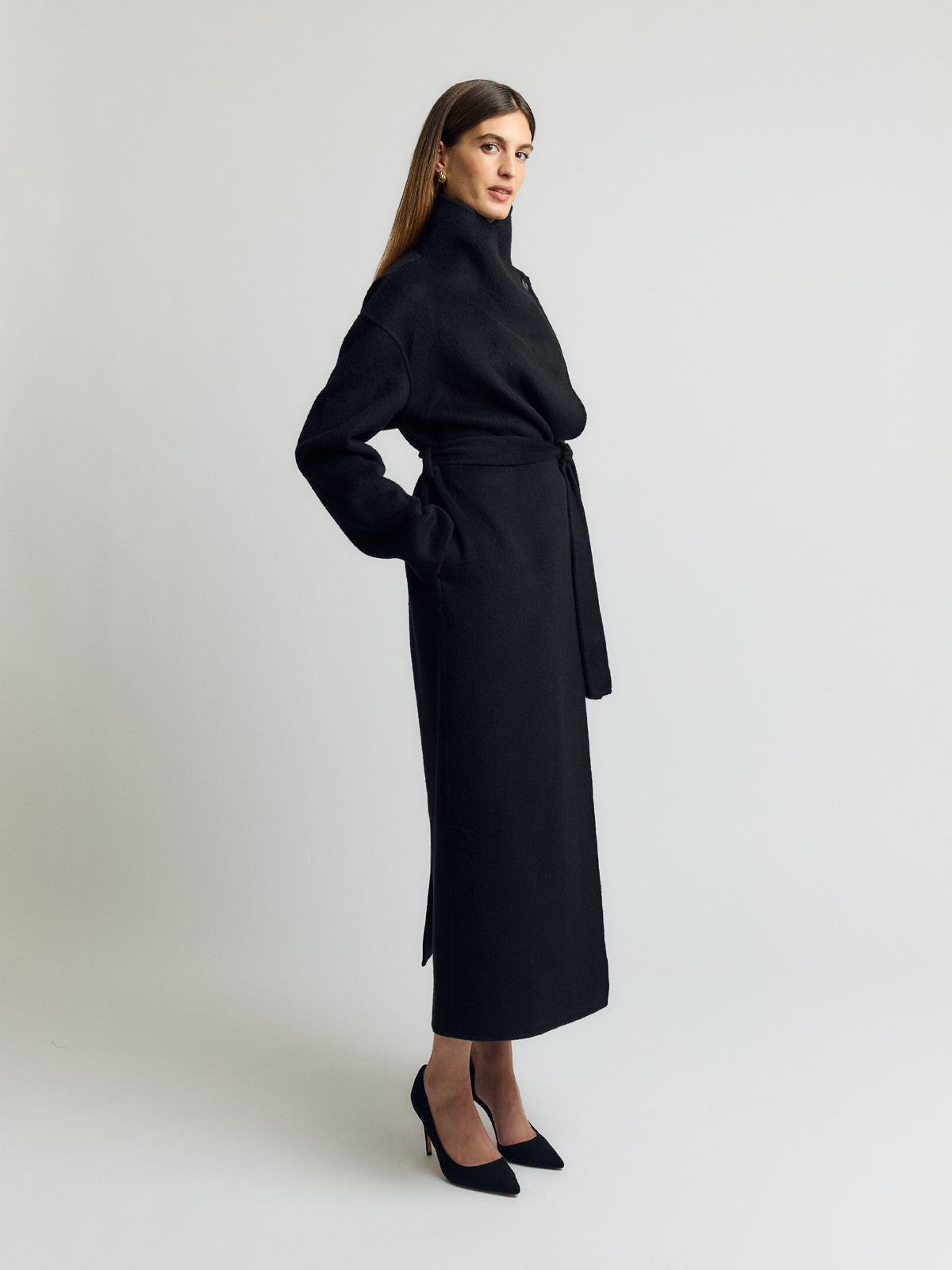 Manteau Achillea en laine et poil de chameau