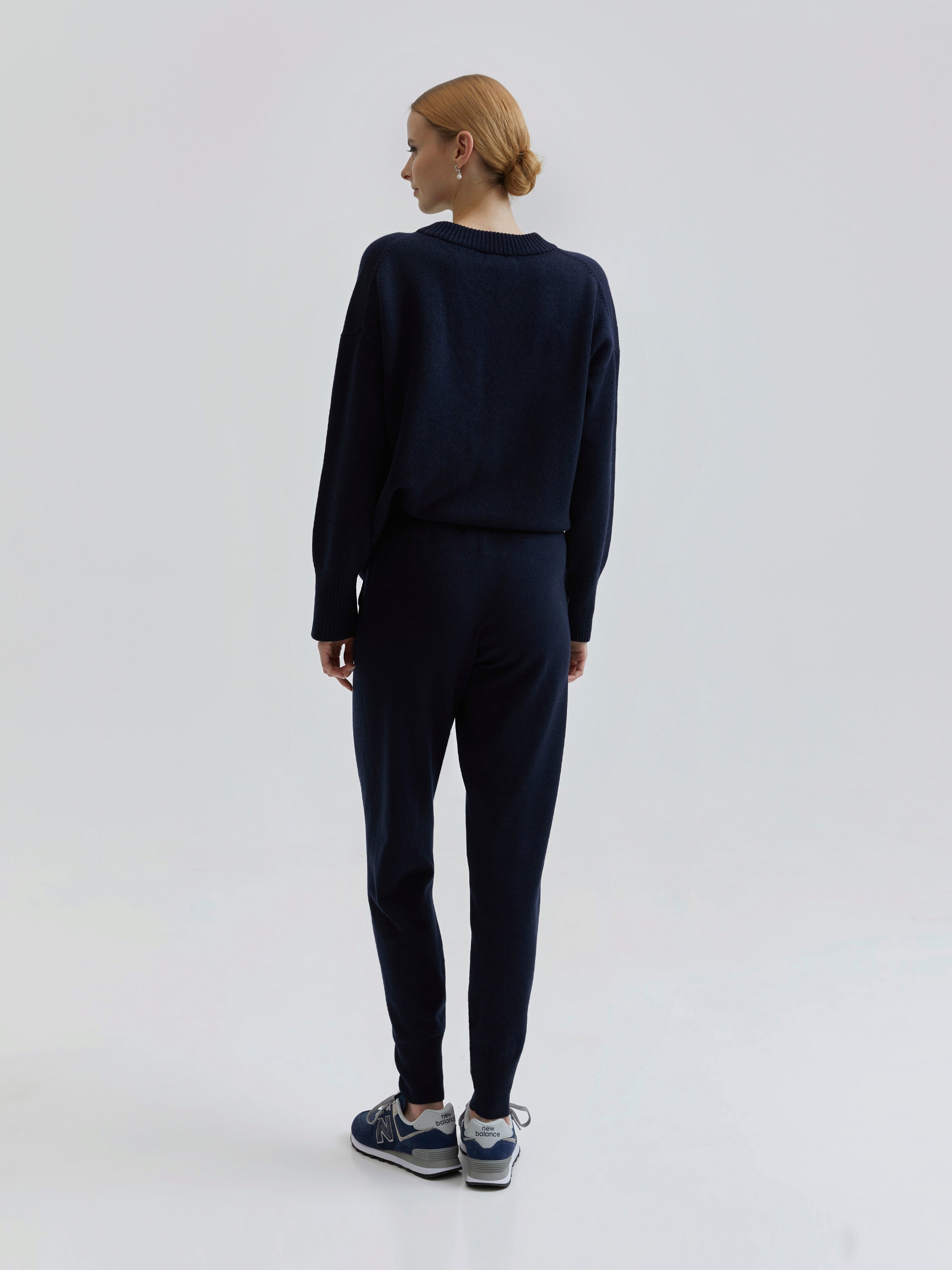 Restore Cashmere Pants Navy, Sustainable Knitwear