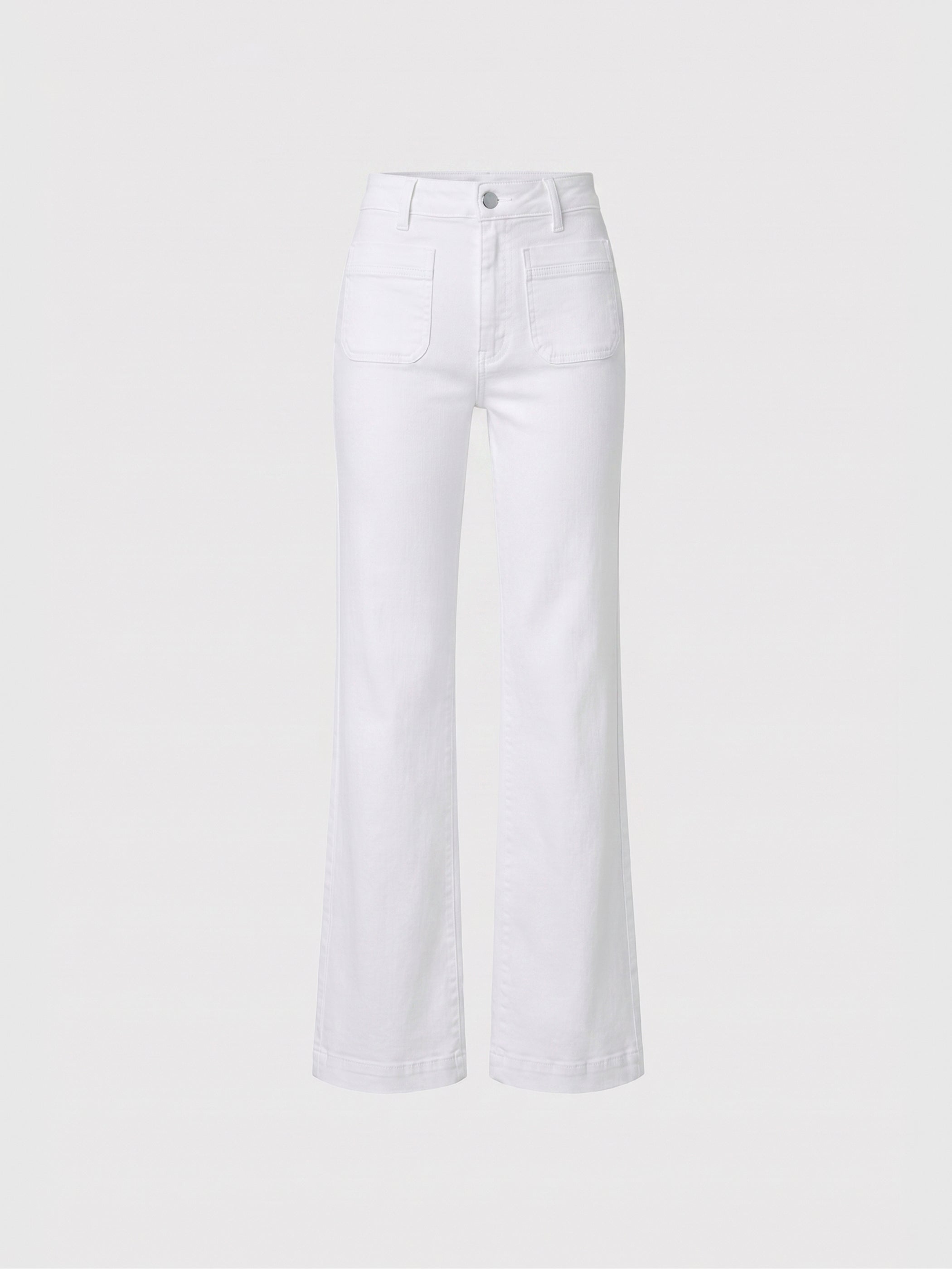 Fayme White Flared Jeans – Andiata