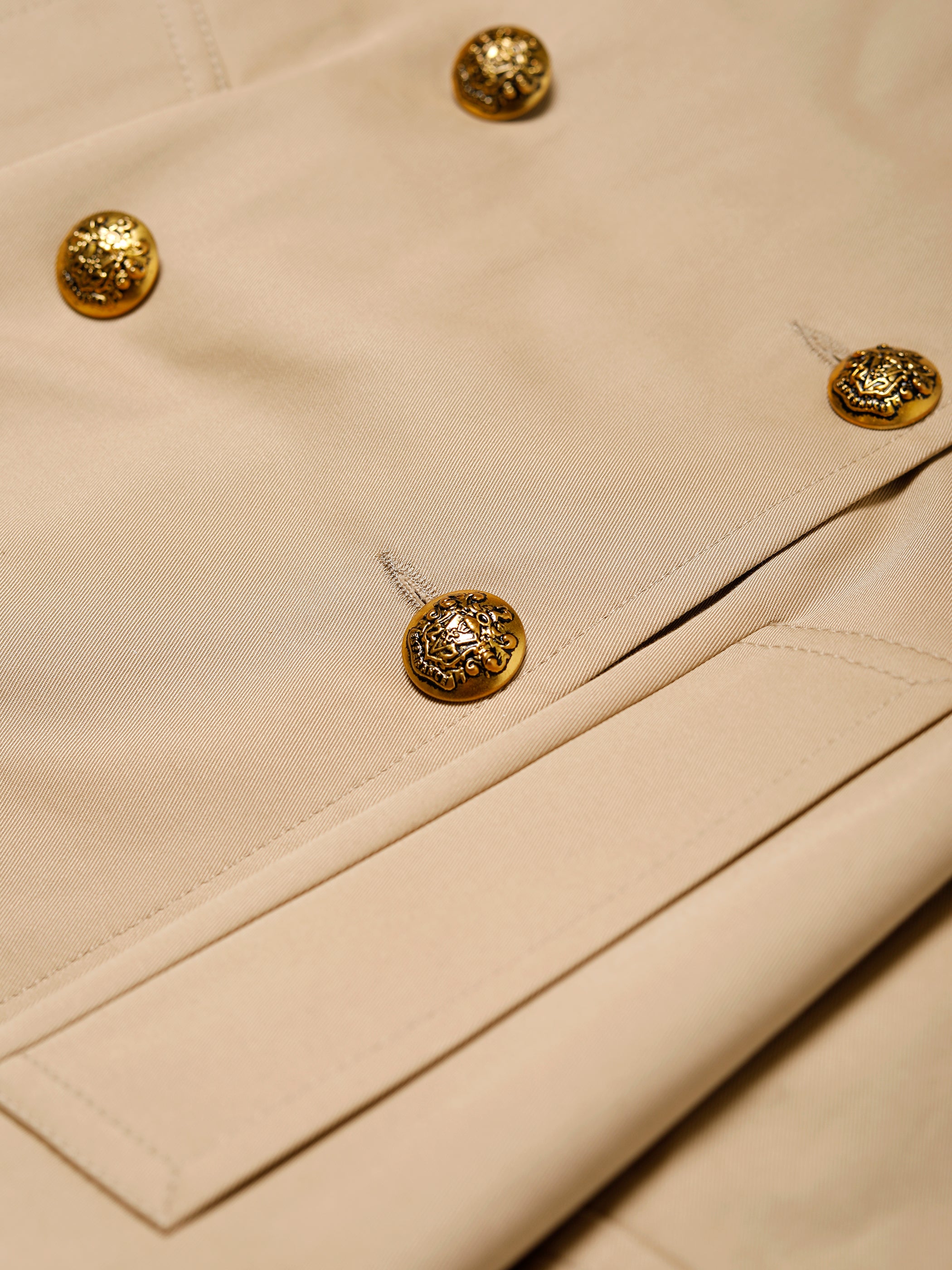 Gloria Beige Double-breasted Trench Coat – Andiata