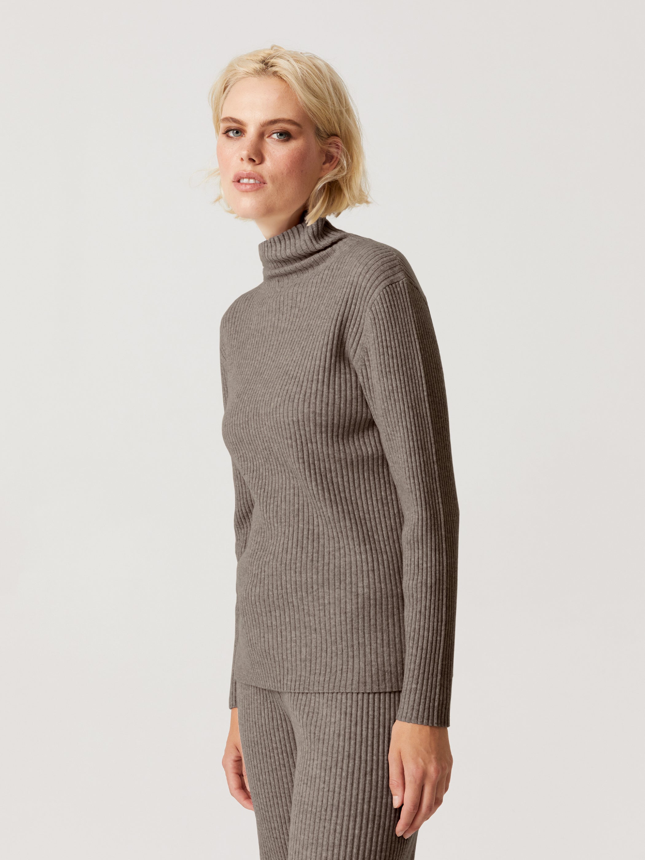 Helaine L Wool-Cashmere Polo Knit