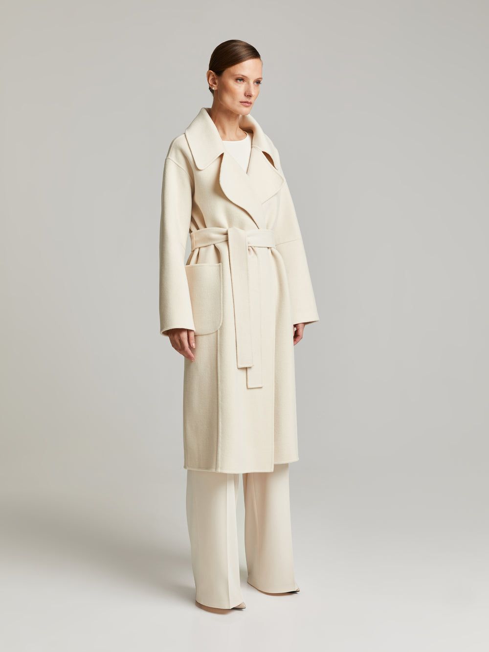 Henriette Wool Coat - White – Andiata