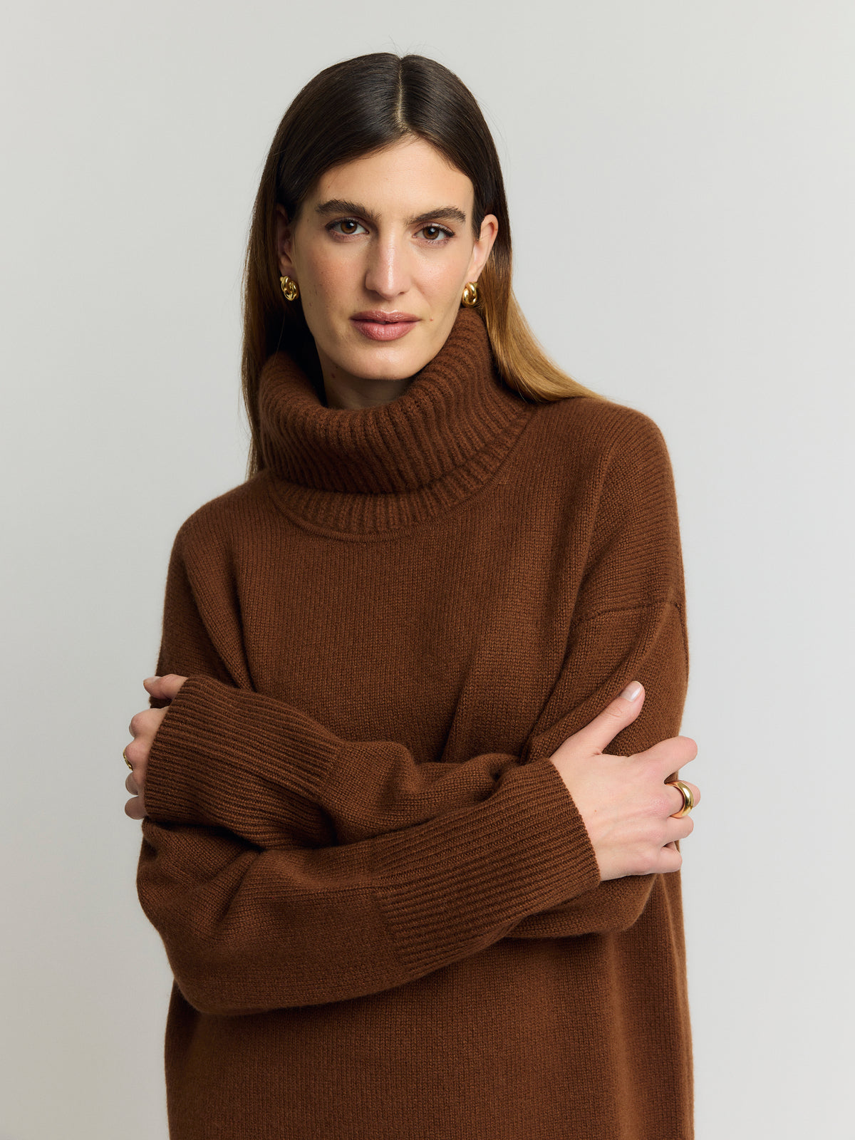 Pull à col roulé en cachemire Maeva