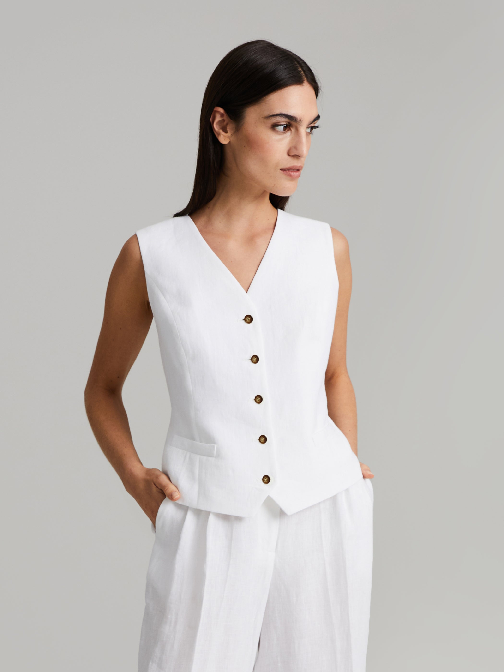 Maria Linen Vest