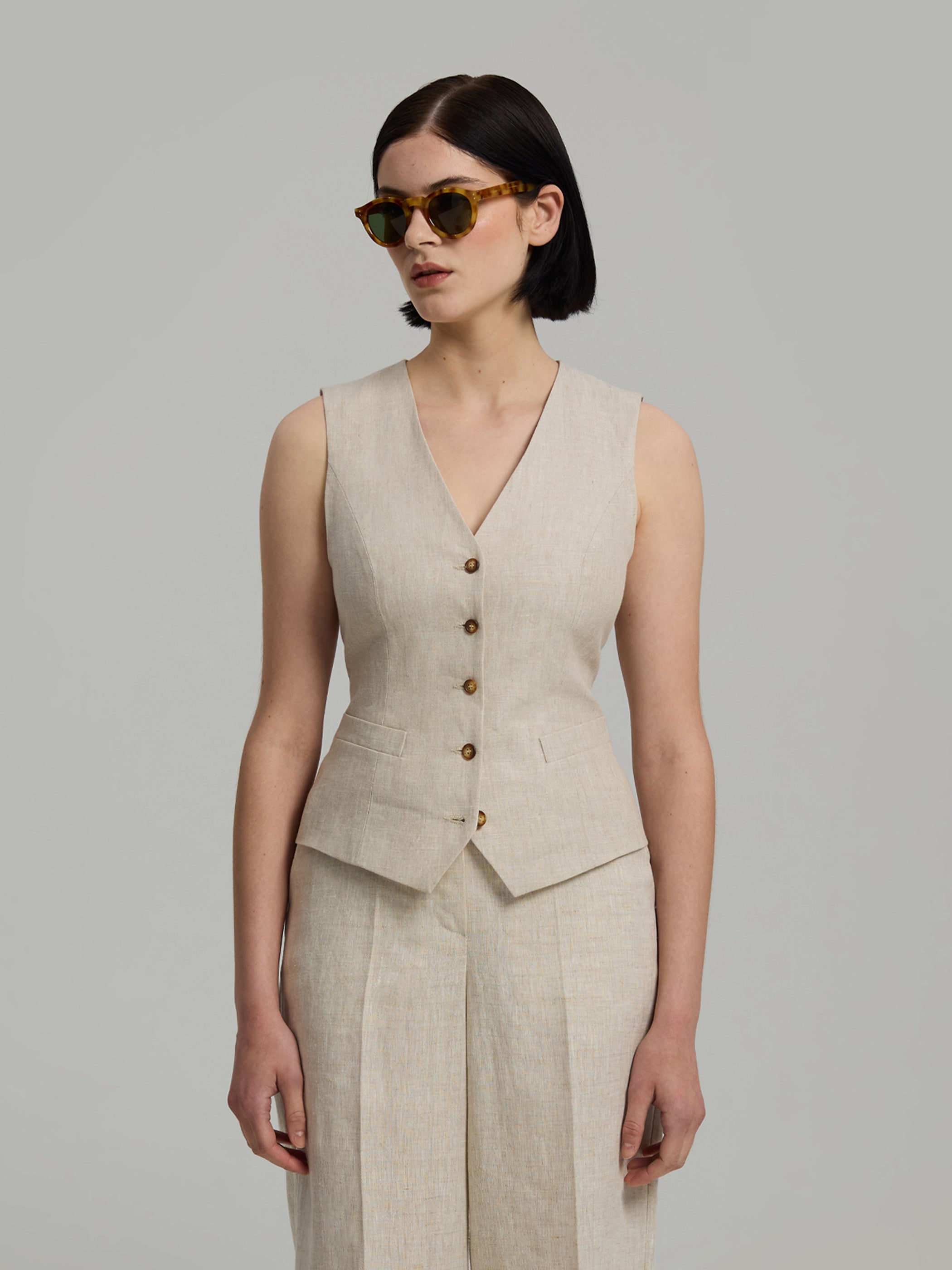 Maria Linen Vest