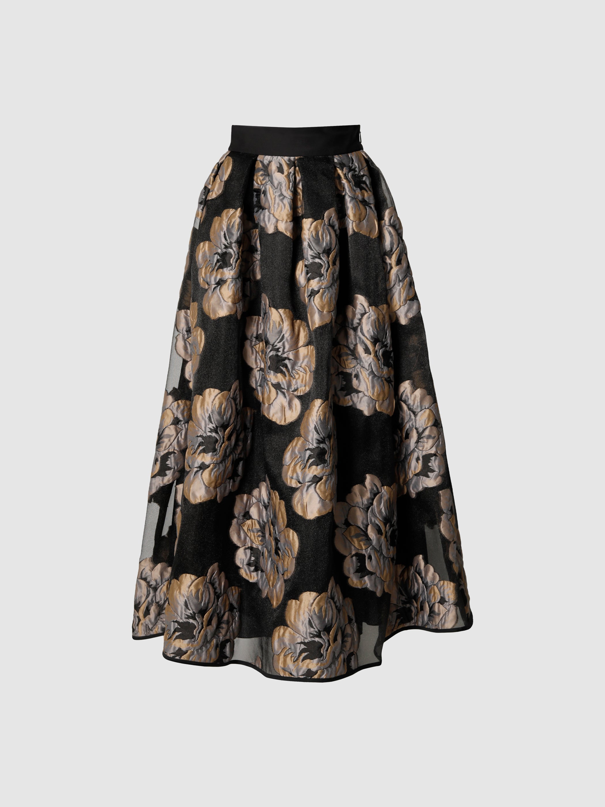 Nora Skirt Black Rose Print - Andiata – Andiata