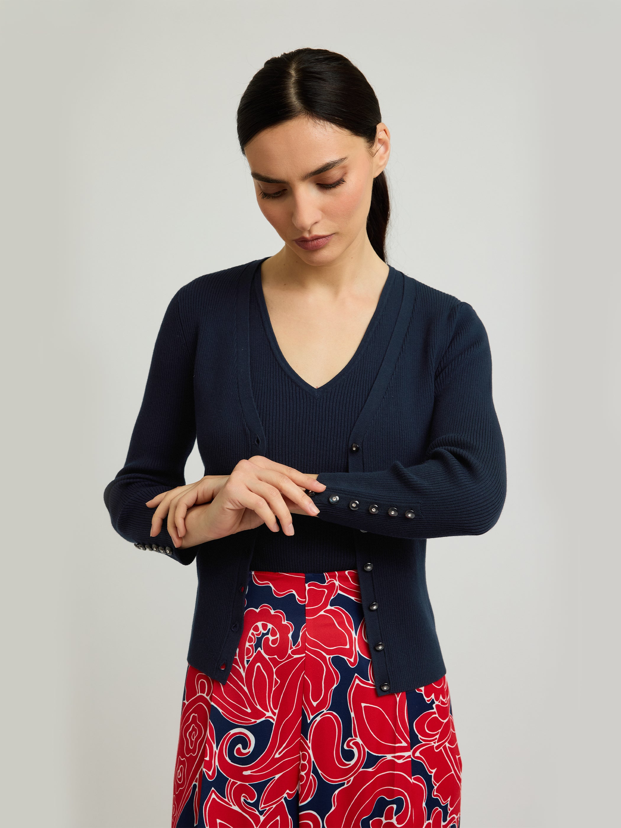 Gilet en maille côtelée Stacie
