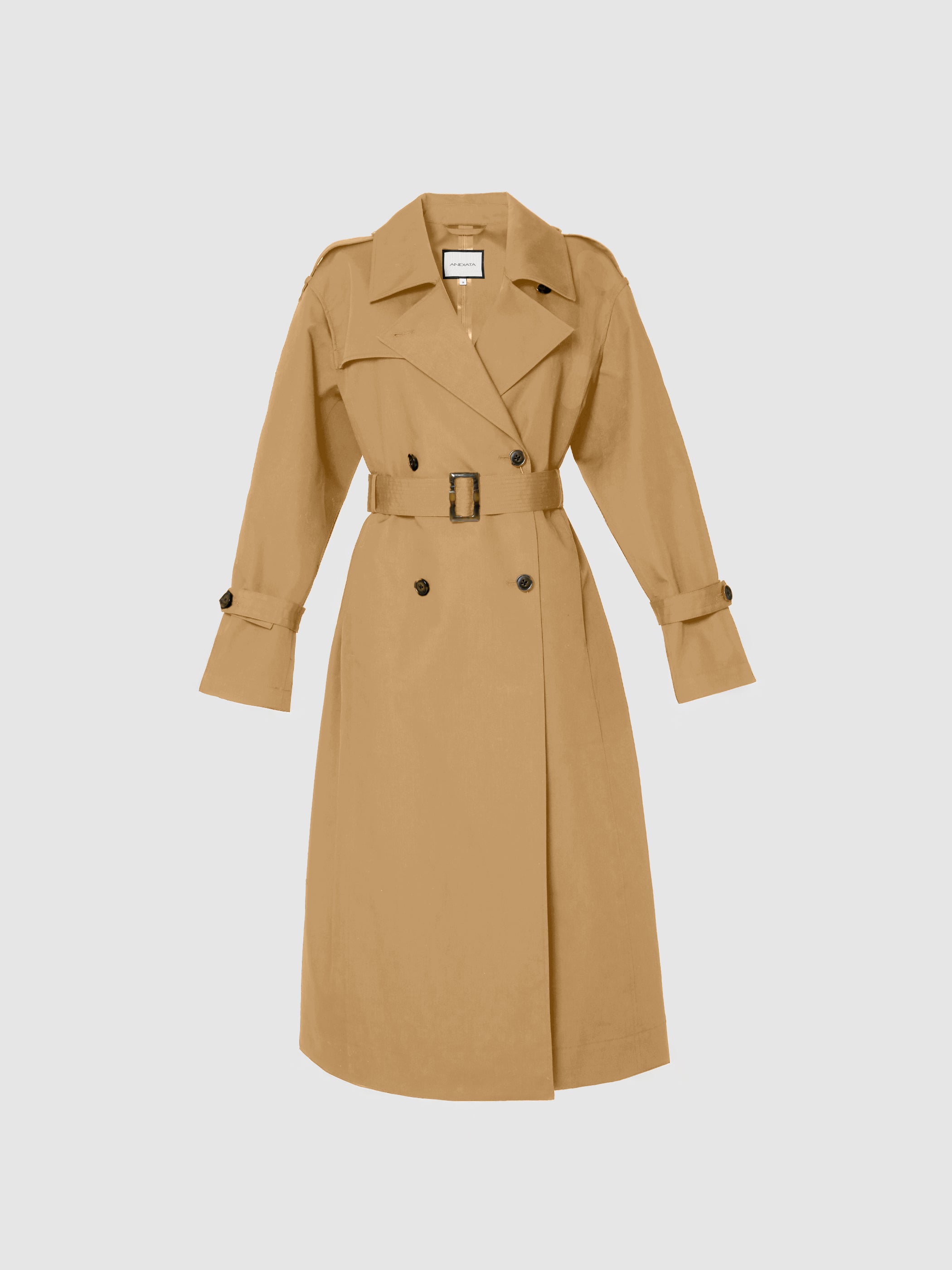 Water-resistant Beige Trench Coat - Andiata – Andiata