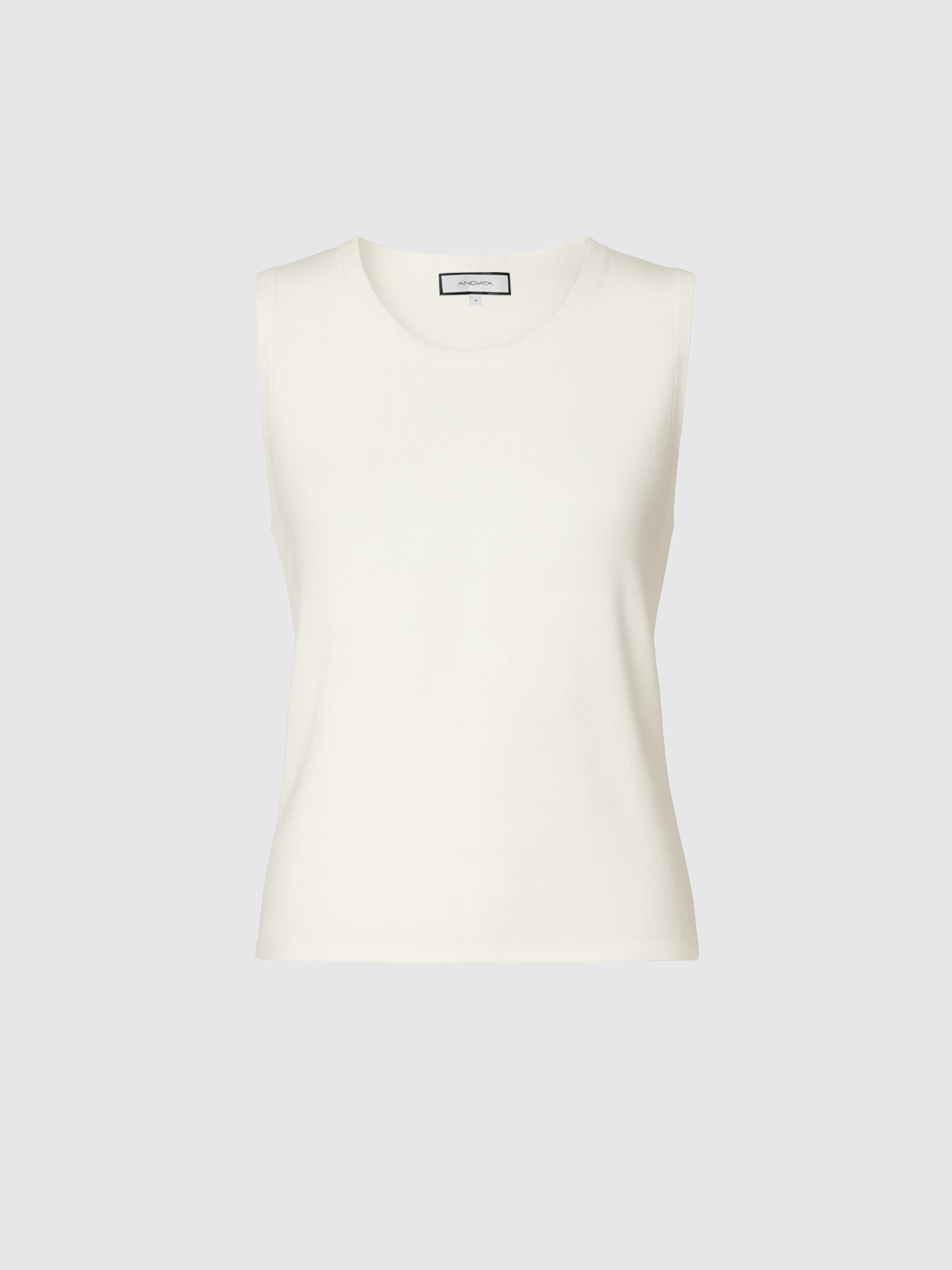 Sylva White Merino-Cashmere Top - Andiata – Andiata
