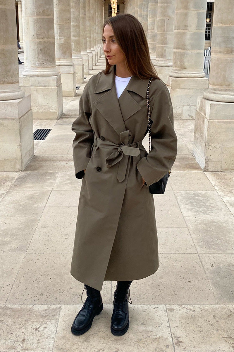 Ppsnabha Olive Green Trench Coat Womens Trench Coat Ladies
